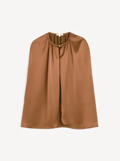 By Malene Birger Dallias Satin Cape In Brown