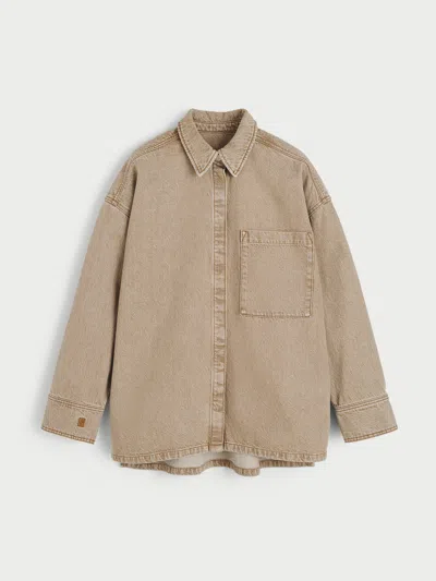 By Malene Birger Dea Organic Cotton Denim Shirt In Brown