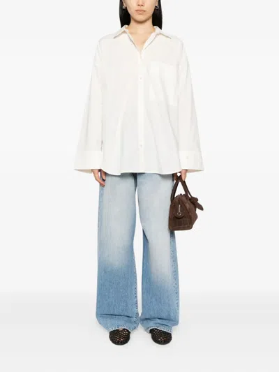 By Malene Birger Derris Oversized Cotton-poplin Shirt In Ivory