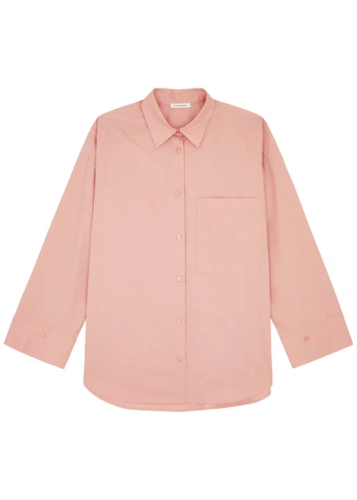By Malene Birger Derris Cotton-poplin Shirt In Pink