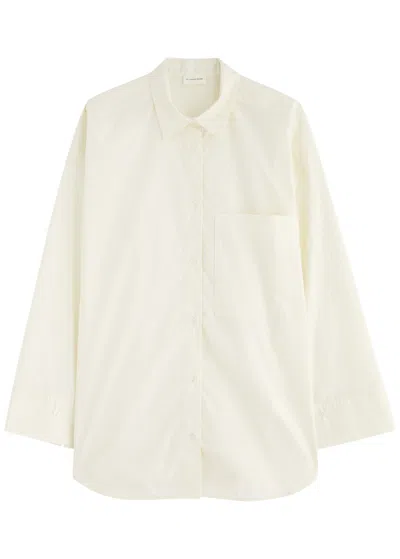 By Malene Birger Derris Cotton-poplin Shirt In White