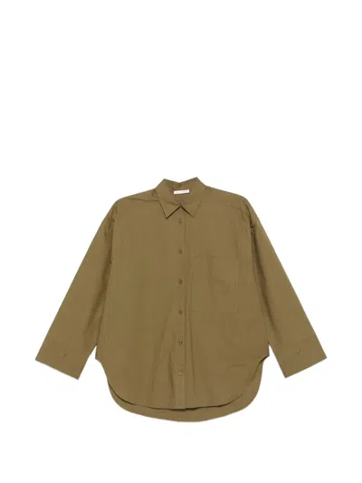 By Malene Birger Derris Cotton Shirt In Brown