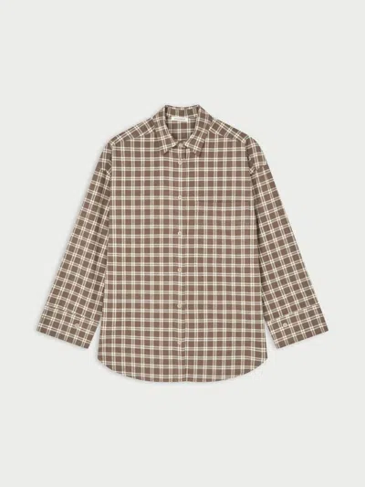 By Malene Birger Derris Flannel Organic Cotton Shirt In Fosil