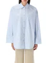 By Malene Birger Derris Oversized-fit Organic-cotton Shirt In Blue