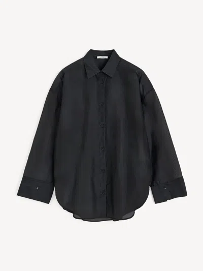By Malene Birger Derris Silk Organza Shirt In Black
