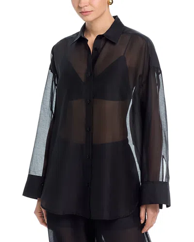 By Malene Birger Derris Soft Organza Shirt In Black