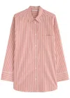 By Malene Birger Derris Organic-cotton Top In Red