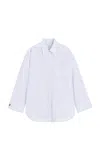 By Malene Birger Derris Striped Cotton Shirt In White