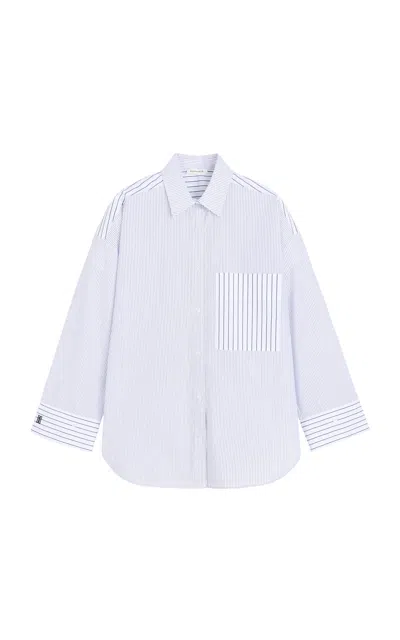 By Malene Birger Derris Striped Cotton Shirt In White