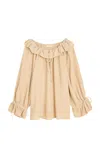 By Malene Birger Dicte Tie-detailed Top In Gold