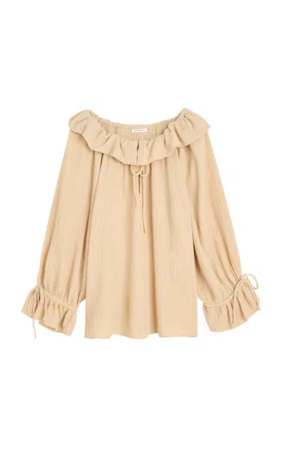 By Malene Birger Dicte Tie-detailed Top In Gold