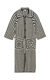 By Malene Birger Dina Crocheted Organic Cotton Cardigan In Crochet Black & White