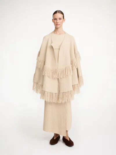 By Malene Birger Dixi Wool Poncho In Old Beige