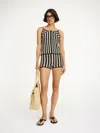 By Malene Birger Doria Organic Cotton Top In Crochet Black & White