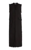 By Malene Birger Doris Fringed Cotton Dress In Black