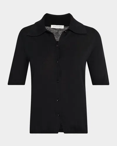By Malene Birger Dotta Knit Wool-silk Blouse