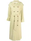 By Malene Birger Alanis Double-breasted Belted Trench Coat In Grün