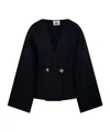 By Malene Birger Tinley Ribbed Double-breasted Sweater In Black