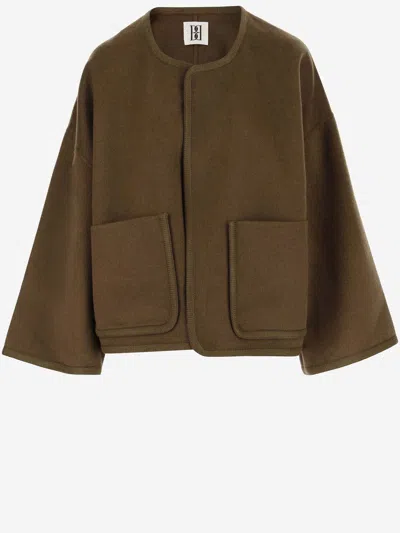 By Malene Birger Double Face Wool Jacquie Jacket In Brown