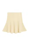 By Malene Birger Dox Knit Wool-blend Mini Circle Skirt In Yellow