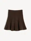 By Malene Birger Ribbed-knit Mini Skirt In Brown