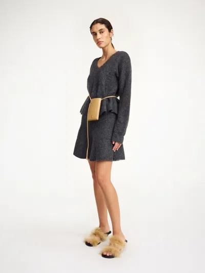 By Malene Birger Dox Mini Skirt In Grey Melange
