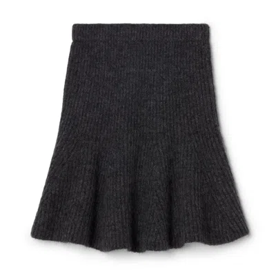 By Malene Birger Dox Skirt In Grey Melange
