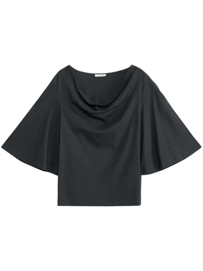 BY MALENE BIRGER DRAPED-NECK T-SHIRT