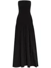 By Malene Birger Marciella Strapless Floor-length Flared Dress In Black