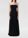 By Malene Birger Marciella Strapless Floor-length Flared Dress In Black