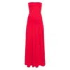 By Malene Birger Marciella Strapless Stretch-cotton Maxi Dress In Red