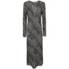 By Malene Birger Long-sleeved Dress In Multicolor