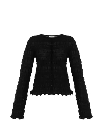 By Malene Birger Ebba Ruffled Cardigan In Black
