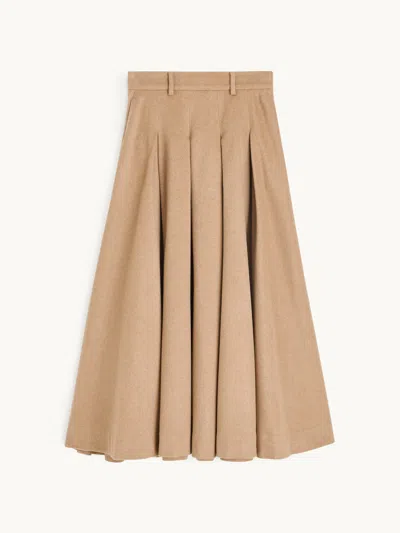 By Malene Birger Eden Wool Skirt Medium Beige Melange Eu40 In Brown
