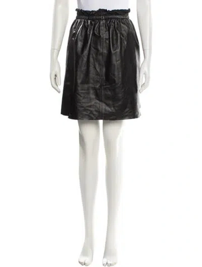 Pre-owned By Malene Birger Eel Skin Knee-length Skirt In Black