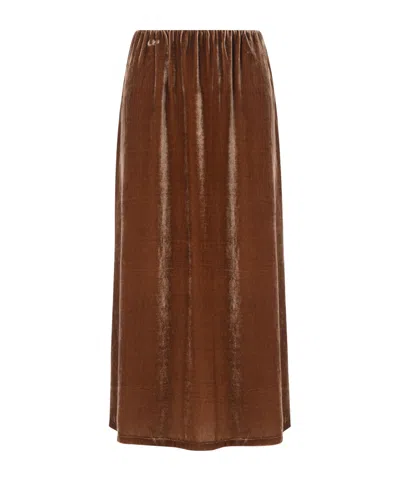 By Malene Birger Elastic Waist Skirt In Brown