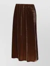 By Malene Birger Elastic Waistband Velvet Texture Skirt