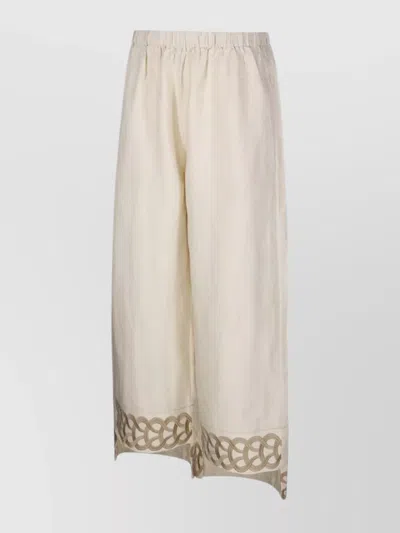 By Malene Birger Elastic Waistband Wide Leg Trousers In Nomad