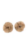 By Malene Birger Elbie Faux-fur Wrist Cuffs In Brown