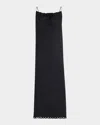 By Malene Birger Elizabeth Lace-trim Organic Cotton Midi Dress In Black