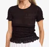 By Malene Birger Ella Crew-neck Top In Black