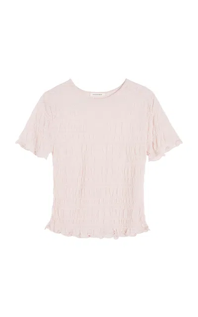 By Malene Birger Ella Smocked Knit Top In Light Pink