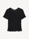 By Malene Birger Ella Crew-neck Top In Black