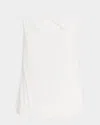 By Malene Birger Elle Lace-trim Organic Cotton Top In Soft White