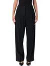 By Malene Birger Pleated Trousers With Pockets And Loops In Black