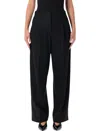 By Malene Birger Elsa Black High-waisted Wide-leg Trousers In Black