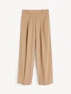 By Malene Birger Pleated Belt-loops Trousers In Neutral