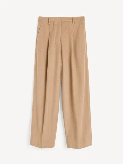 By Malene Birger Pleated Belt-loops Trousers In Neutral