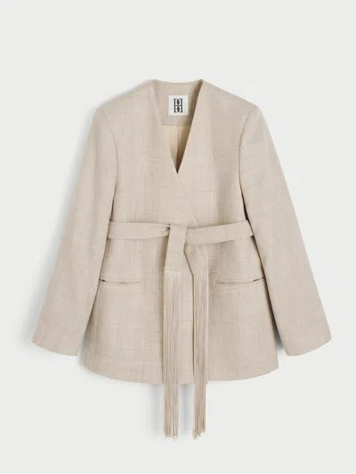 By Malene Birger Emma Wool Blazer In Grey Brown Melange