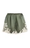 By Malene Birger Eri Lace Shorts In Green